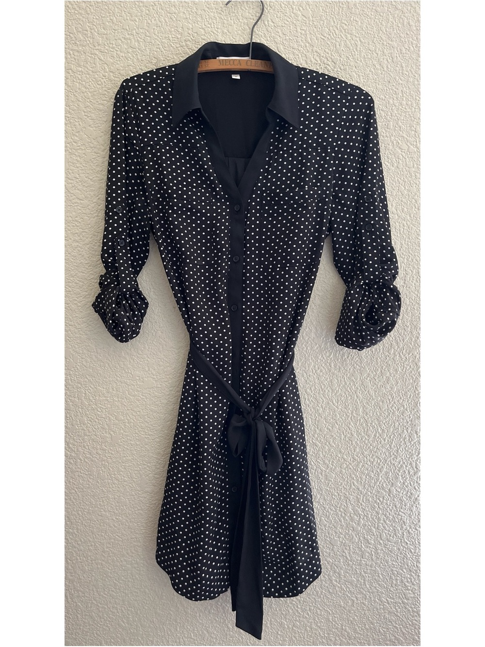 Express The Portofino Shirt Dress Polka Dots Women’s Size Small